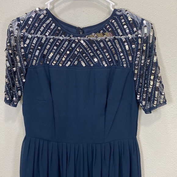 Maya Deluxe maternity dress sequins formal‎ navy blue - Picture 2 of 10